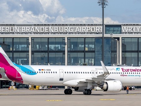 Eurowings Airbus A321 Neo am BER: Im Winter hat Eurowings elf Flugzeuge am BER.