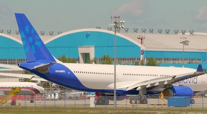 A330-200 von Belavia: Das Flugzeug dürfte die Airline eigentlich nicht einflotten.