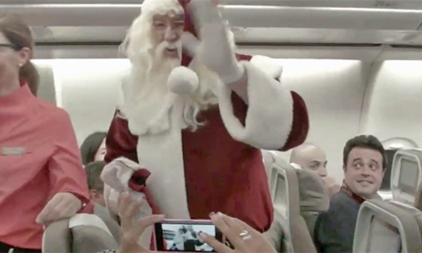 So feierten Airlines Weihnachten