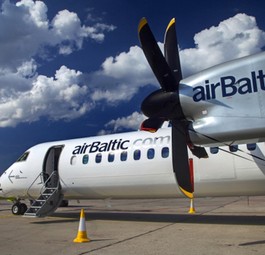 Flugzeug von Air Baltic: Flugzeuge blieben am Boden.