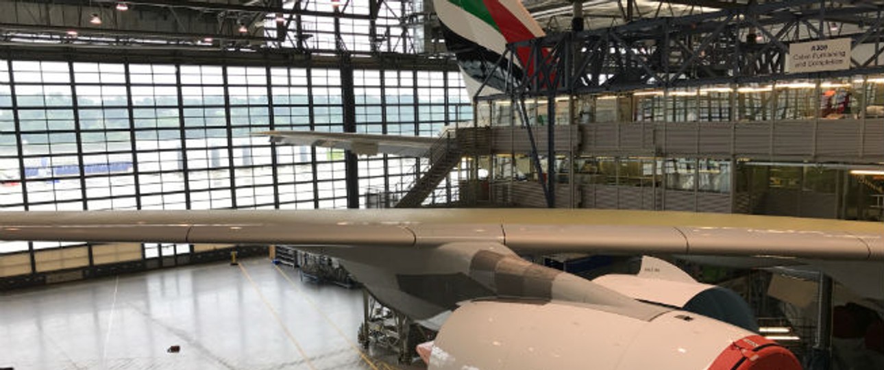 Produktion des A380 in Hamburg: Bald wird es hier leiser.