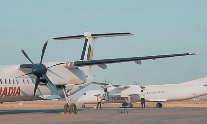 Bombardier Dash 8 Q400 von Tchadia Airlines: Bislang nur zwei Flieger in der Flotte.