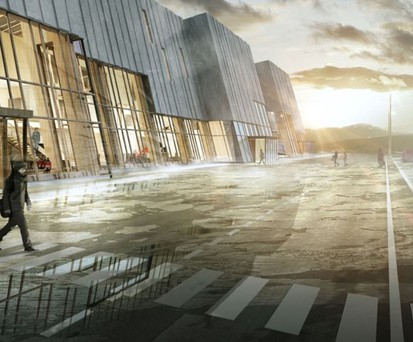 So soll der Flughafen Nuuk künftig aussehen: Er bekommt ein neues Terminal, außerdem ...