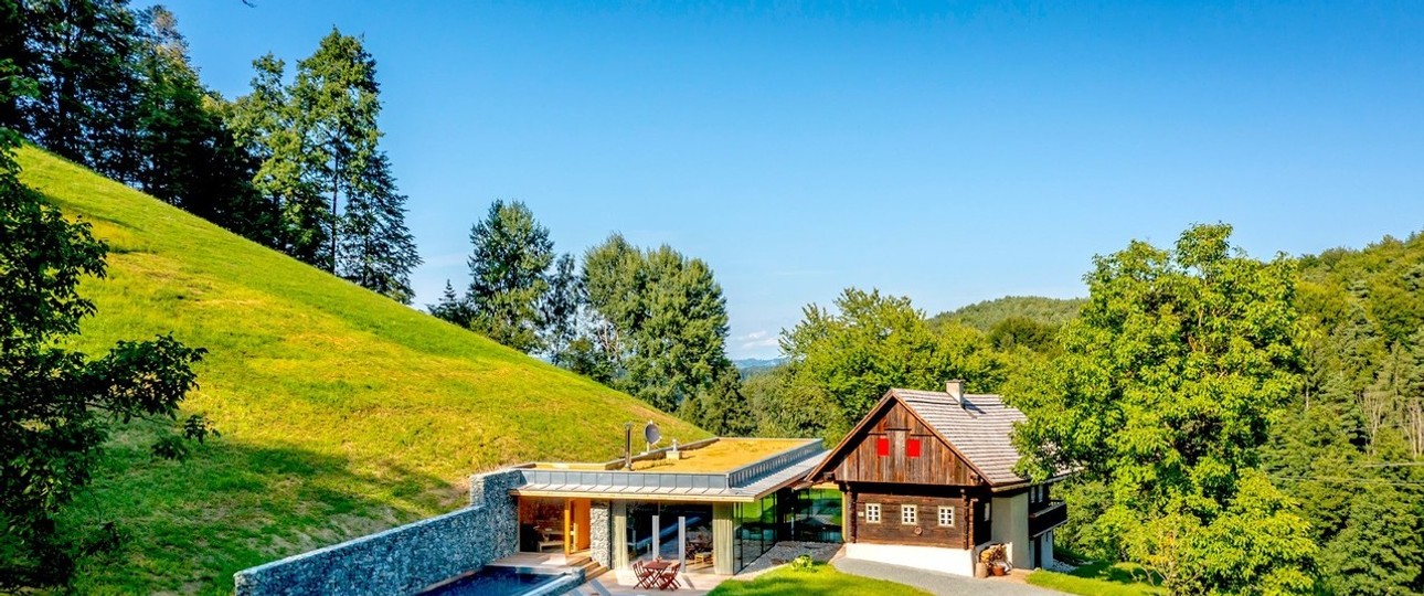 Aerial View des ganzen Retreats