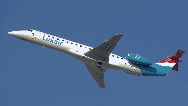 Die Kategorie unter 50 Sitzen kennt viele Anbieter. Der größte ist Embraer mit 29 Prozent. Im Bild: eine Embraer ERJ145 von Luxair.