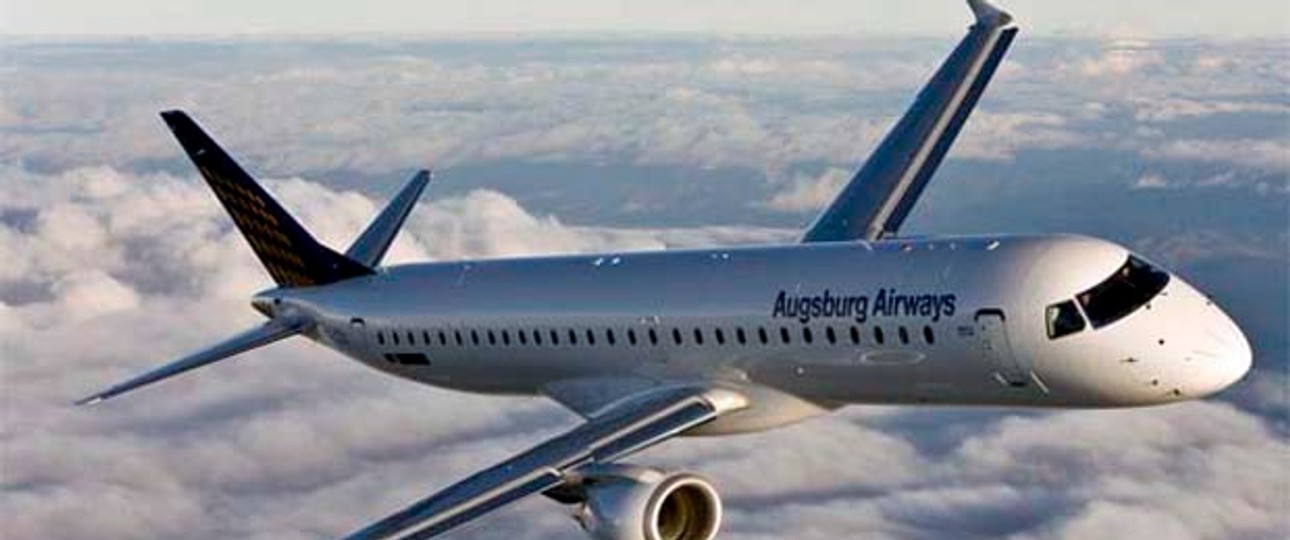 Embraer 195 von Augsburg: Die Lufthansa verzichtet.