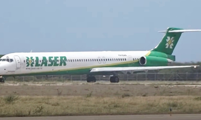 Die MD-81 mit der Kennung YV1240 von Laser Airlines: Hier in einem Video aus dem Jahr 2016.