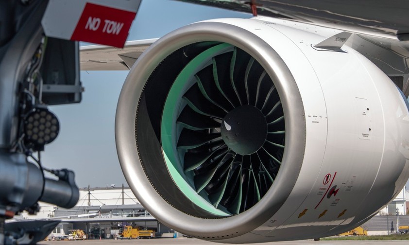 An einem Airbus A321 Neo: GTF-Triebwerk von Pratt &amp; Whitney.
