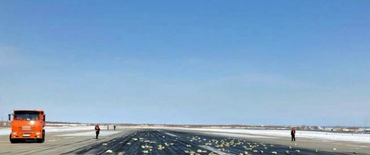 Startbahn in Yakutsk: Vergoldet.