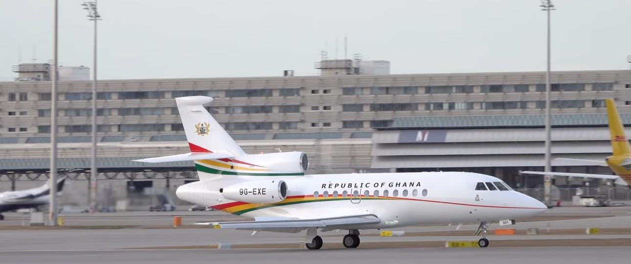 Falcon 900EX: Der Regierunsgflieger Ghanas ist aktuell kaputt.