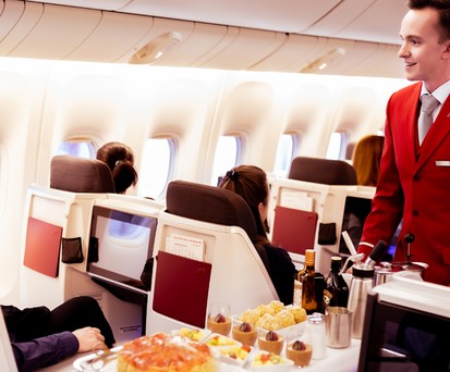 Service in der Business Class: Austrian Airlines will künftig mehr bieten.