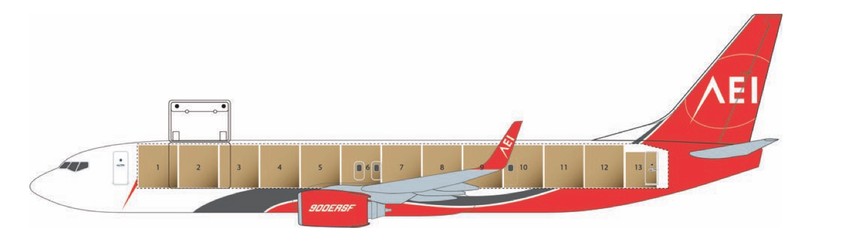 Die Boeing 737-900 ERSF von AEI Aeronautical Engineers.