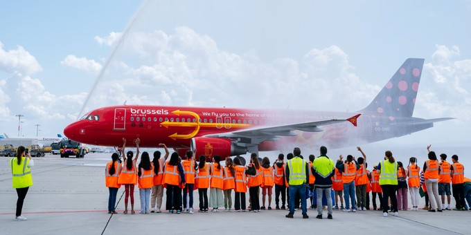 Ankunft der belgischen Nationalmannschaft am Flughafen Stuttgart am Mittwoch (12. Juni): Das Team ...