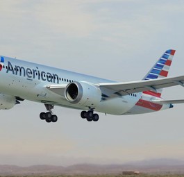 Dreamliner von American: Es gab eine kleine Odyssee.