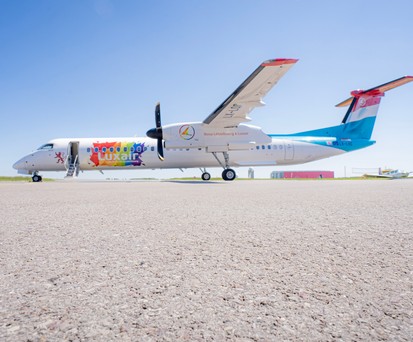 Der sogenannte Pride-Flieger von Luxair.