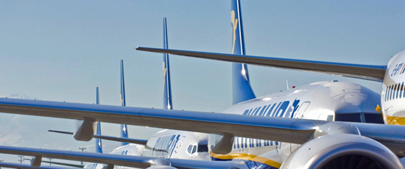 Boeing B737 von Ryanair: Zurück nach Reus und Girona.