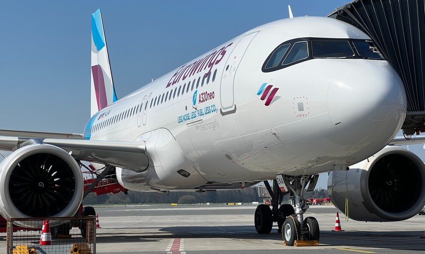 Airbus A320 Neo von Eurowings: Mit dem Flieger geht es nach Dubai.