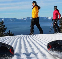 Schneesportler am Lake Tahoe: Die Briten kommen nun nicht.