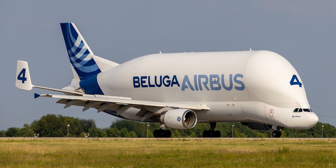 Airbus: Für Samstag und Sonntag hat der Flugzeugbauer seinen Beluga geschickt.