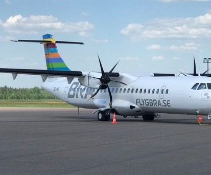 ATR 72 von BRA in Växjö: Soll wieder Linienflüge absolvieren.