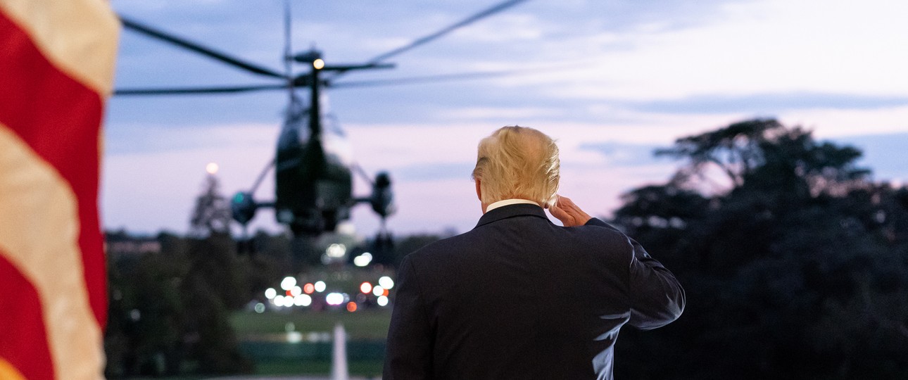 Präsident Donald Trump, Hubschrauber: Helikopter sollen in Washington DC künftig eine neue Route nehmen.