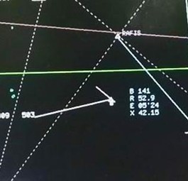 Das angebliche Radarbild: QZ8501 war für seine Höhe langsam unterwegs.