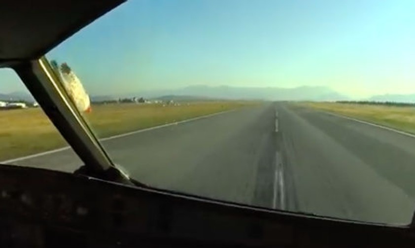 Vogelschlag nach der Landung