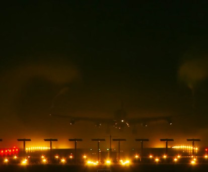 Airbus A340 von Swiss: Märchenhafte Landung