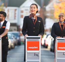 Crew von Easyjet: Bringdienst für Essen zwei Tage getestet.