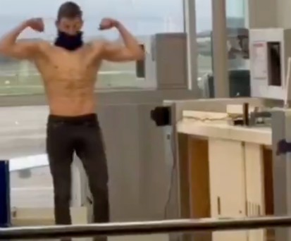 Muskelprotz randaliert am Flughafen Dublin