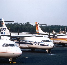 Eurowings entstand am 1. Februar 1993 aus der Fusion von Nürnberger Flugdienst NFD und Reise- und Industrieflug RFG.
