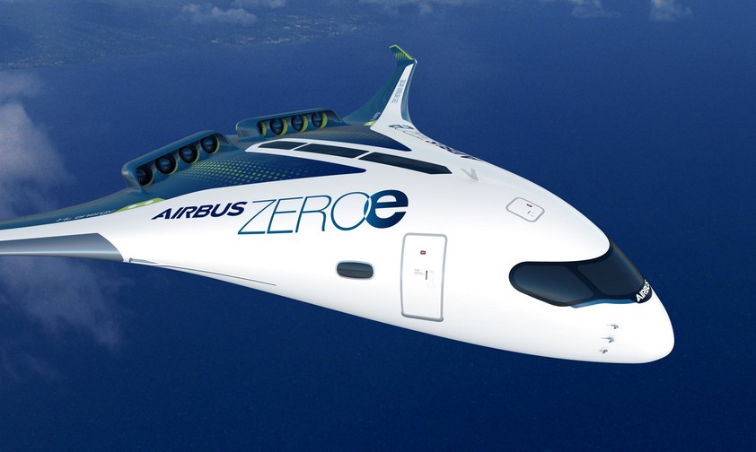 Nurflügler-Konzeptstudie von Airbus: Für Wasserstoff-Flieger braucht es neues Design.