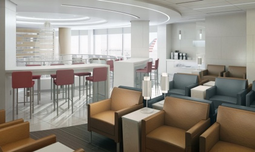 So soll es in den renovierten Lounges von American Airlines künftig aussehen.