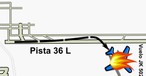 Situationsplan in Barajas: Die Maschine scherte rechts von der Piste aus und zerschellte.