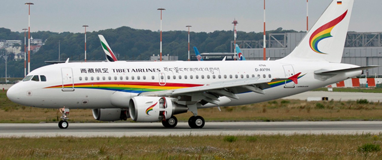 A319 der Tibet AIrlines in Hamburg: Die Maschinen werden bald ausegliefert.