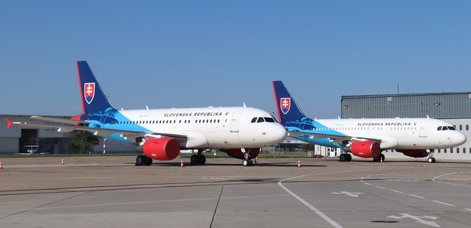 Die AIrbus A319 ACJ des Slovak Government Flying Service.