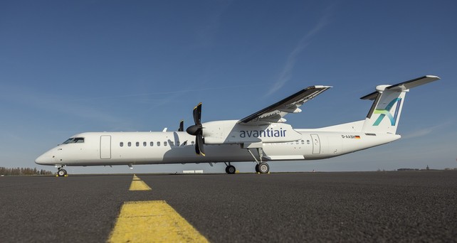 Dash 8 von Avanti Air: Die Airline wird künftig die Flüge für Air Uniqon durchführen.