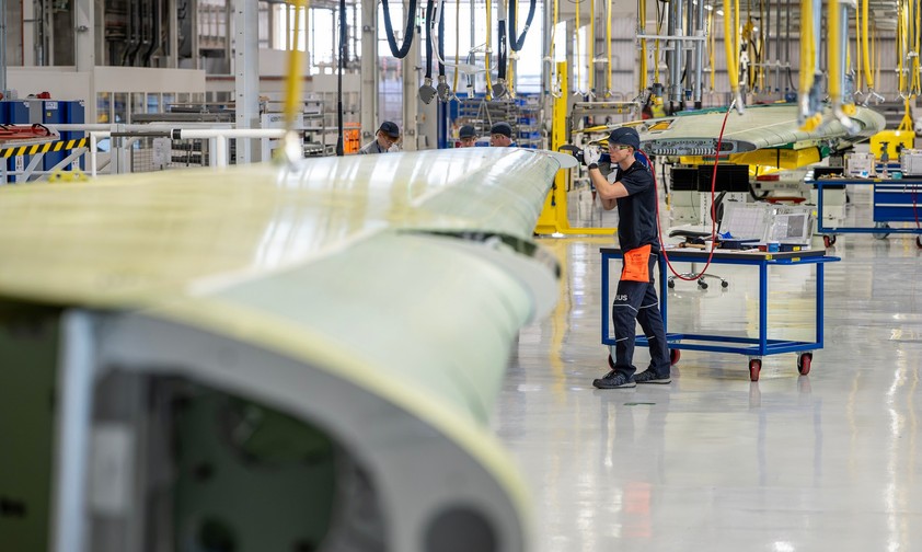 Tragflächen-Produktion bei Airbus in Broughton: Für den A321 Neo liegen viele Bestellungen vor.