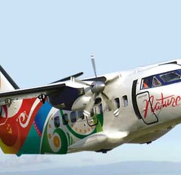 Ehemalige Let L-410 von Nature Air: Die Fluggesellschaft fliegt nicht mehr.