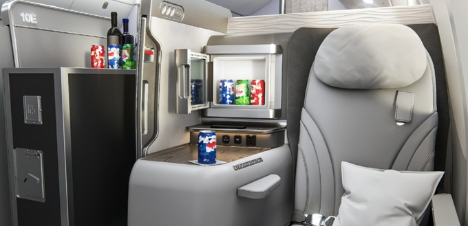 Das Konzept Space Chiller von Collins Aerospace: Direkt am Platz ...