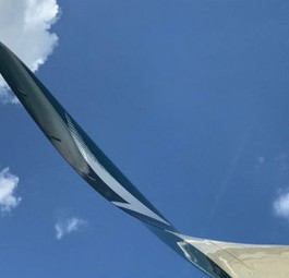 Ein Markenzeichen des A350: Die Sharklets.