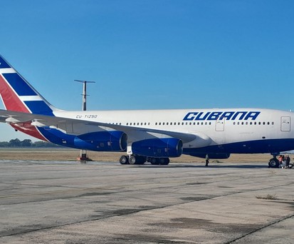 Die llyushin Il 96-300 nach der Rückkehr in Havanna: In Russland gewartet.