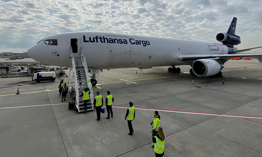 Empfang nach dem letzten Flug.