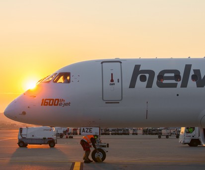 Embraer E2 von Helvetic: Bald nach Tel Aviv unterwegs.