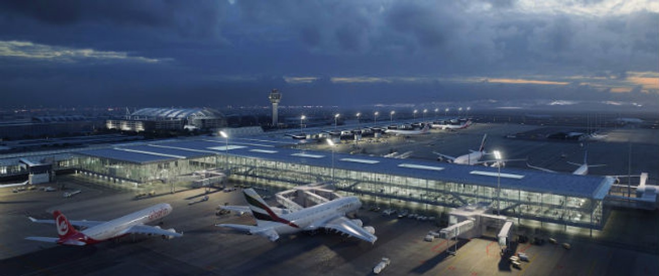 So soll der neue Flugsteig von außen aussehen.