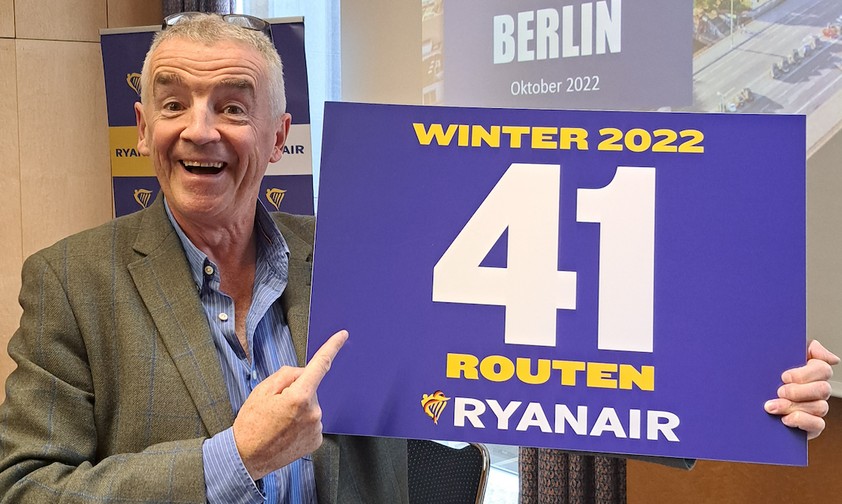 Michael O'Leary: Das Grinsen passt nicht ganz zu seinen Aussagen.