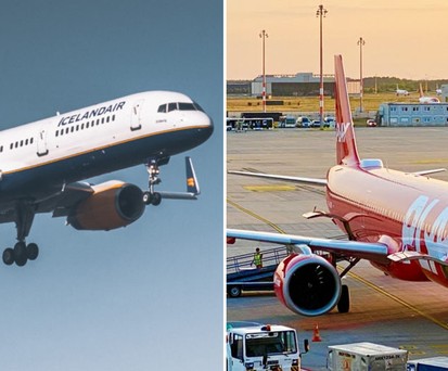 Boeing 757 von Icelandair und Airbus A321 Neo von Play: Auf nach Salzburg.