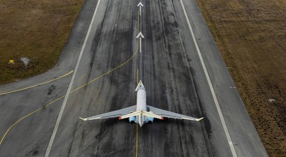 Bombardier Global 8000 am Flughafen Salzburg: Kurzer Besuch.
