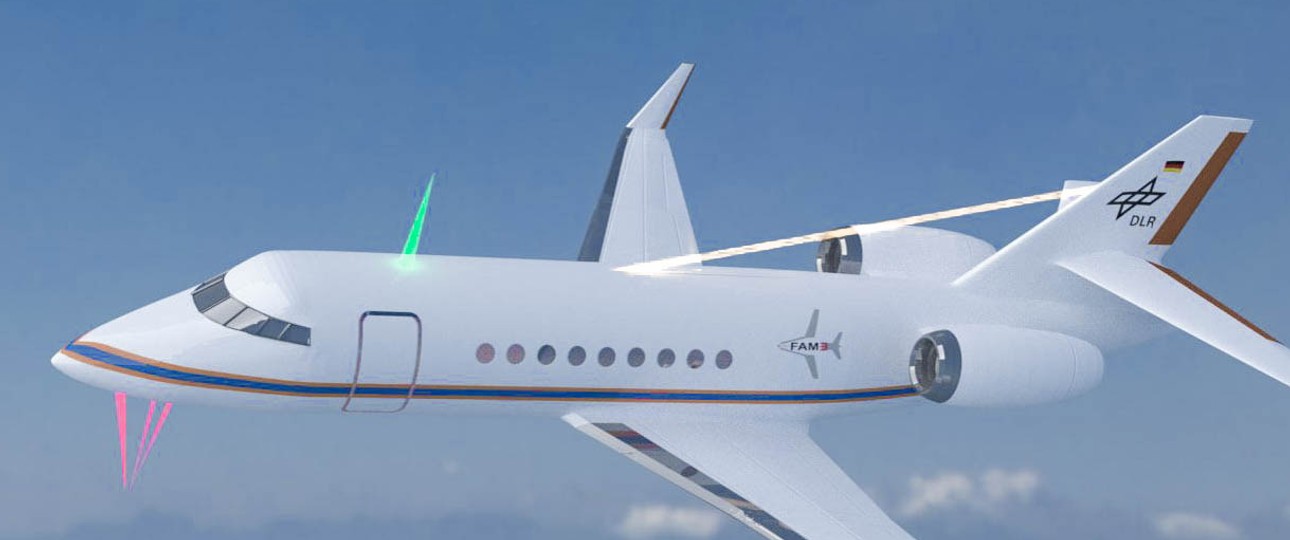 Computerskizze von Lasersensoren: Keine Vereisungen, Verschmutzungen oder Störungen der Aerodynamik.