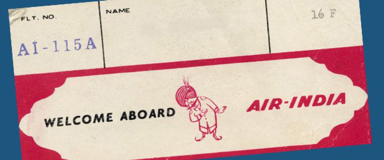 Alte Bordkarte von Air India: Ein Flieger der Airline muss am Boden bleiben.